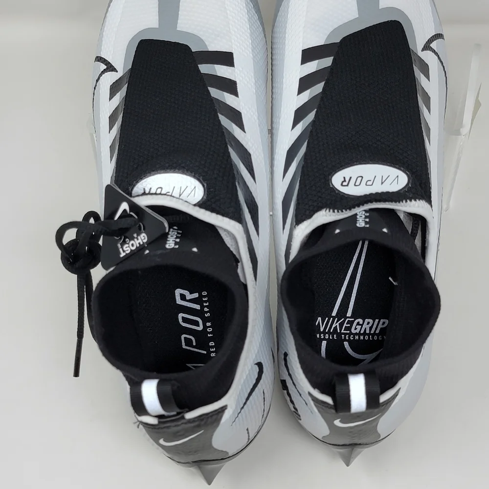 Nike Vapor Edge Pro 360 White Black Pure Platinum Football Cleats Men Size 13